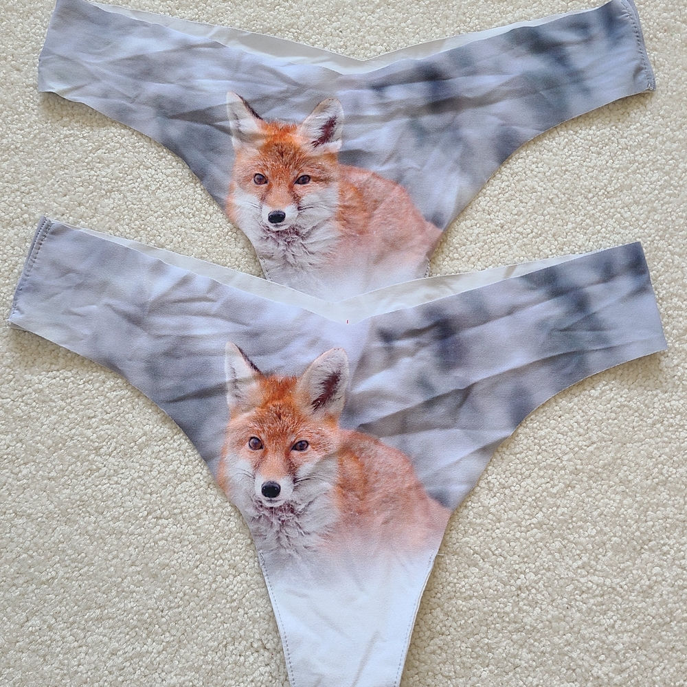 NWOT Commando Classic Seamless Thongs In Fox Print Sz M/L